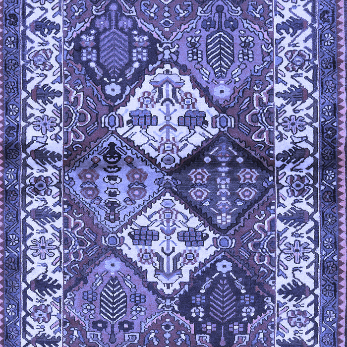 Machine Washable Persian Blue Traditional Rug, wshtr3095blu