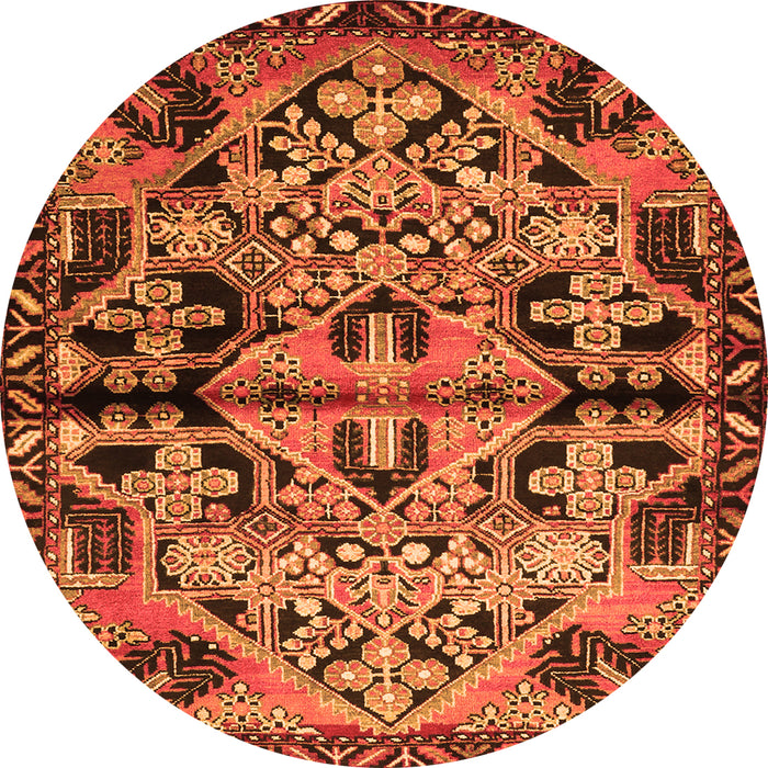 Square Persian Orange Traditional Rug, tr3096org