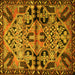 Square Persian Yellow Traditional Rug, tr3096yw