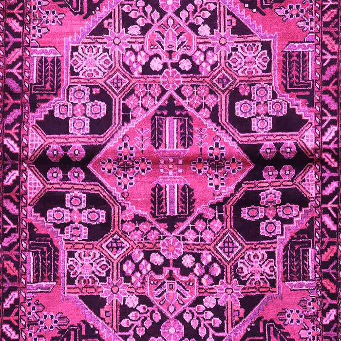 Machine Washable Persian Pink Traditional Rug, wshtr3096pnk