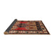 Sideview of Traditional Saffron Red Persian Rug, tr3097