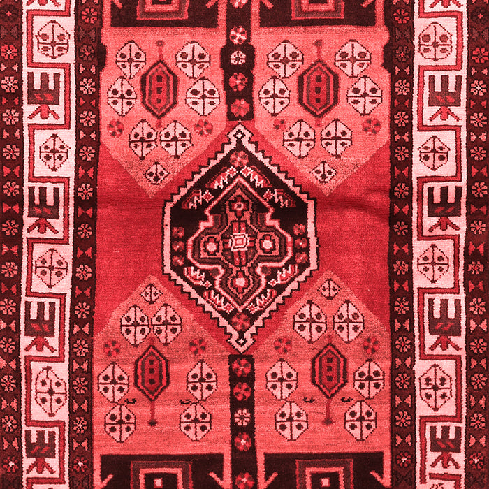 Machine Washable Persian Red Traditional Rug, wshtr3097red