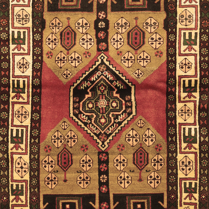 Machine Washable Persian Brown Traditional Rug, wshtr3097brn