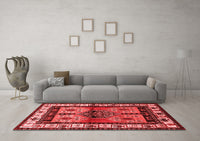 Machine Washable Persian Red Traditional Rug, wshtr3097red