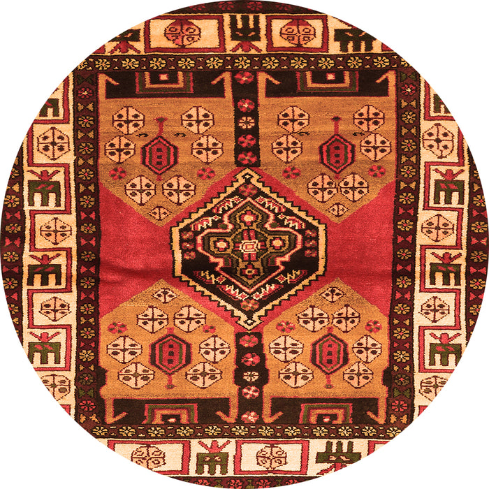 Square Persian Orange Traditional Rug, tr3097org