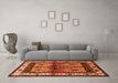 Machine Washable Persian Orange Traditional Area Rugs in a Living Room, wshtr3097org