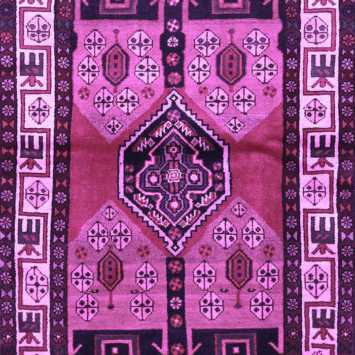 Machine Washable Persian Purple Traditional Area Rugs, wshtr3097pur