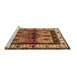 Sideview of Machine Washable Persian Brown Traditional Rug, wshtr3097brn