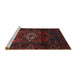 Sideview of Machine Washable Traditional Dark Brown Rug, wshtr3098