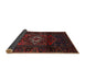 Sideview of Traditional Dark Brown Persian Rug, tr3098