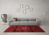 Machine Washable Persian Red Traditional Rug, wshtr3098red