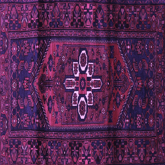 Square Machine Washable Persian Purple Traditional Area Rugs, wshtr3098pur