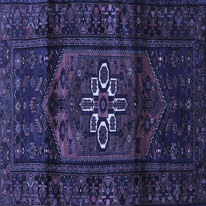 Square Persian Blue Traditional Rug, tr3098blu