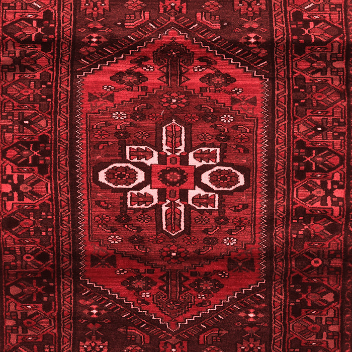 Machine Washable Persian Red Traditional Rug, wshtr3098red
