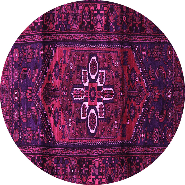 Round Persian Pink Traditional Rug, tr3098pnk