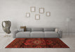 Machine Washable Persian Orange Traditional Area Rugs in a Living Room, wshtr3098org