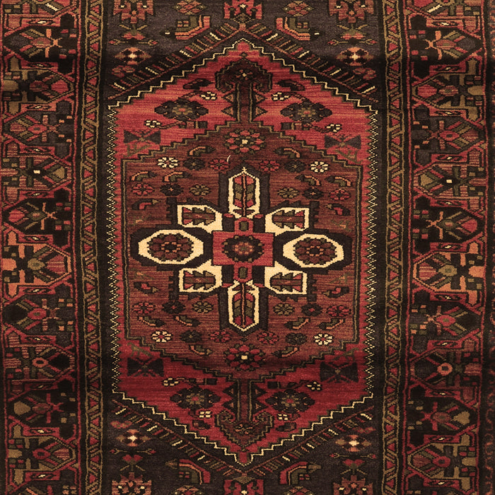 Machine Washable Persian Brown Traditional Rug, wshtr3098brn