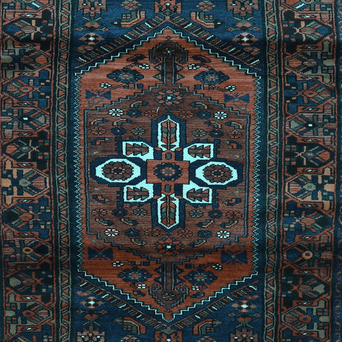 Machine Washable Persian Light Blue Traditional Rug, wshtr3098lblu