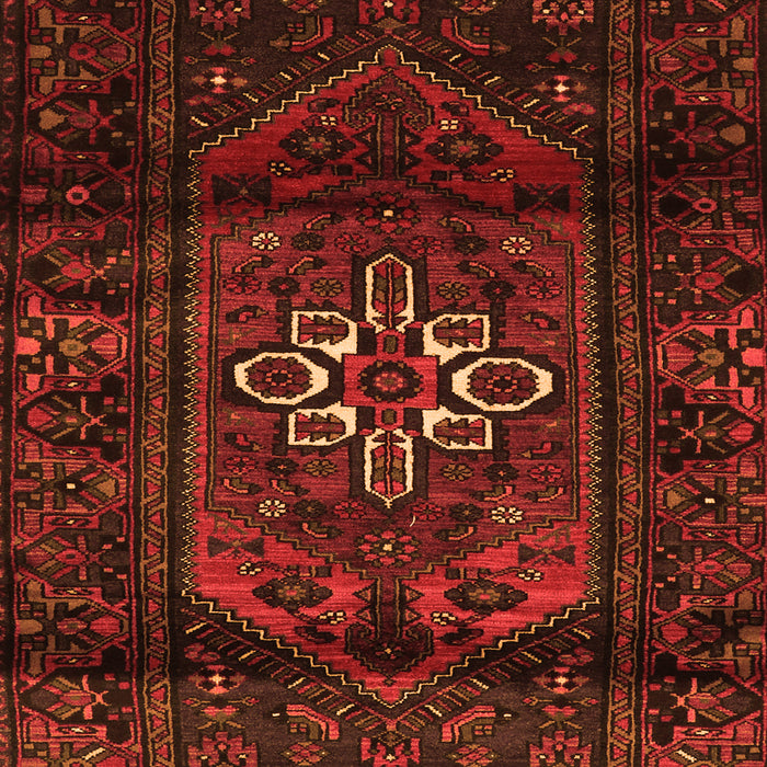 Serging Thickness of Machine Washable Persian Orange Traditional Area Rugs, wshtr3098org