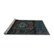 Sideview of Machine Washable Persian Light Blue Traditional Rug, wshtr3098lblu