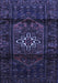 Machine Washable Persian Blue Traditional Rug, wshtr3098blu