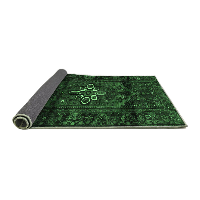 Sideview of Persian Emerald Green Traditional Rug, tr3098emgrn