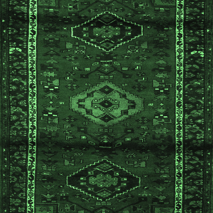 Machine Washable Persian Emerald Green Traditional Area Rugs, wshtr3099emgrn