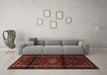 Machine Washable Persian Brown Traditional Rug in a Living Room,, wshtr3099brn