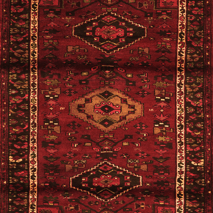Serging Thickness of Machine Washable Persian Orange Traditional Area Rugs, wshtr3099org