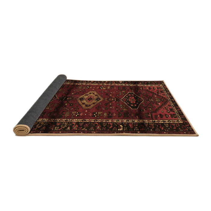 Sideview of Persian Brown Traditional Rug, tr3099brn