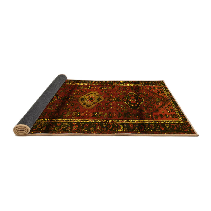 Sideview of Persian Yellow Traditional Rug, tr3099yw