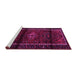 Sideview of Machine Washable Persian Pink Traditional Rug, wshtr3099pnk