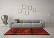 Machine Washable Persian Orange Traditional Area Rugs in a Living Room, wshtr3099org