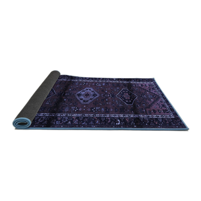 Sideview of Persian Blue Traditional Rug, tr3099blu