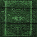 Square Persian Emerald Green Traditional Rug, tr3099emgrn