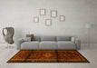 Machine Washable Persian Yellow Traditional Rug in a Living Room, wshtr3099yw