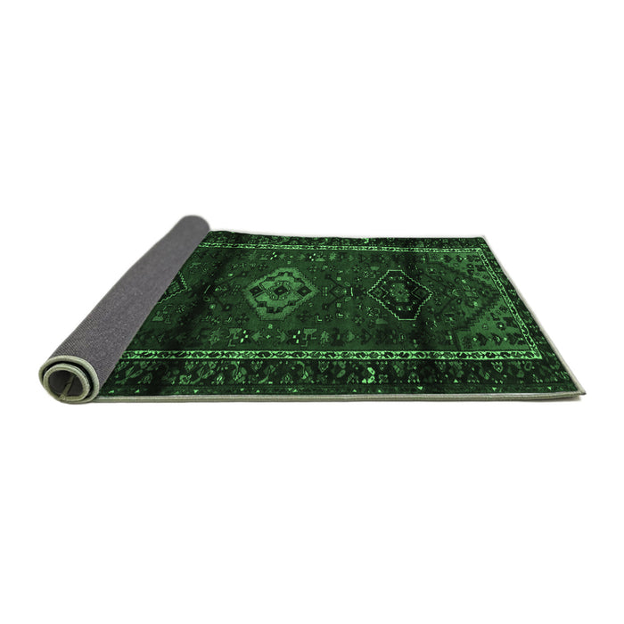 Sideview of Persian Emerald Green Traditional Rug, tr3099emgrn