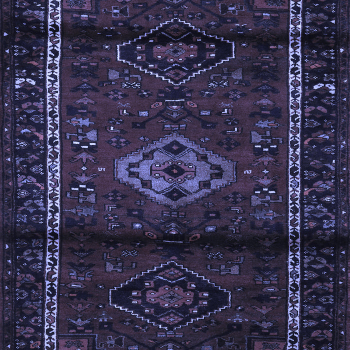 Machine Washable Persian Blue Traditional Rug, wshtr3099blu