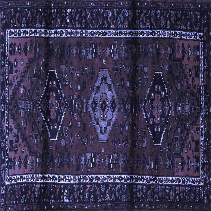 Square Persian Blue Traditional Rug, tr3099blu