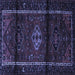 Square Persian Blue Traditional Rug, tr3099blu