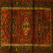 Square Persian Yellow Traditional Rug, tr3099yw