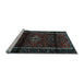 Sideview of Machine Washable Persian Light Blue Traditional Rug, wshtr3099lblu