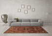 Machine Washable Persian Brown Traditional Rug in a Living Room,, wshtr309brn