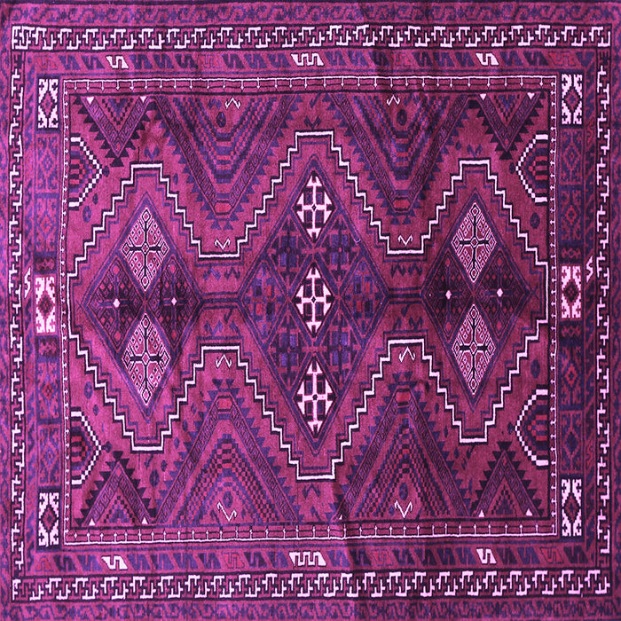 Square Machine Washable Persian Purple Traditional Area Rugs, wshtr309pur