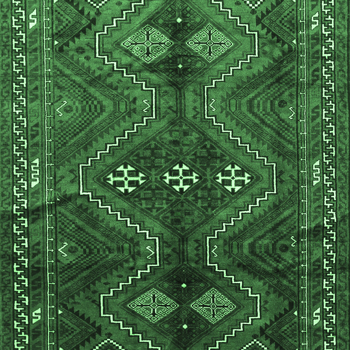 Machine Washable Persian Emerald Green Traditional Area Rugs, wshtr309emgrn