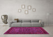 Machine Washable Persian Pink Traditional Rug in a Living Room, wshtr30pnk