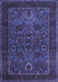 Machine Washable Persian Blue Traditional Rug, wshtr30blu