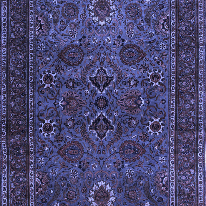 Machine Washable Persian Blue Traditional Rug, wshtr30blu