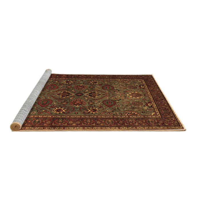 Sideview of Machine Washable Persian Brown Traditional Rug, wshtr30brn