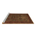 Sideview of Machine Washable Persian Brown Traditional Rug, wshtr30brn